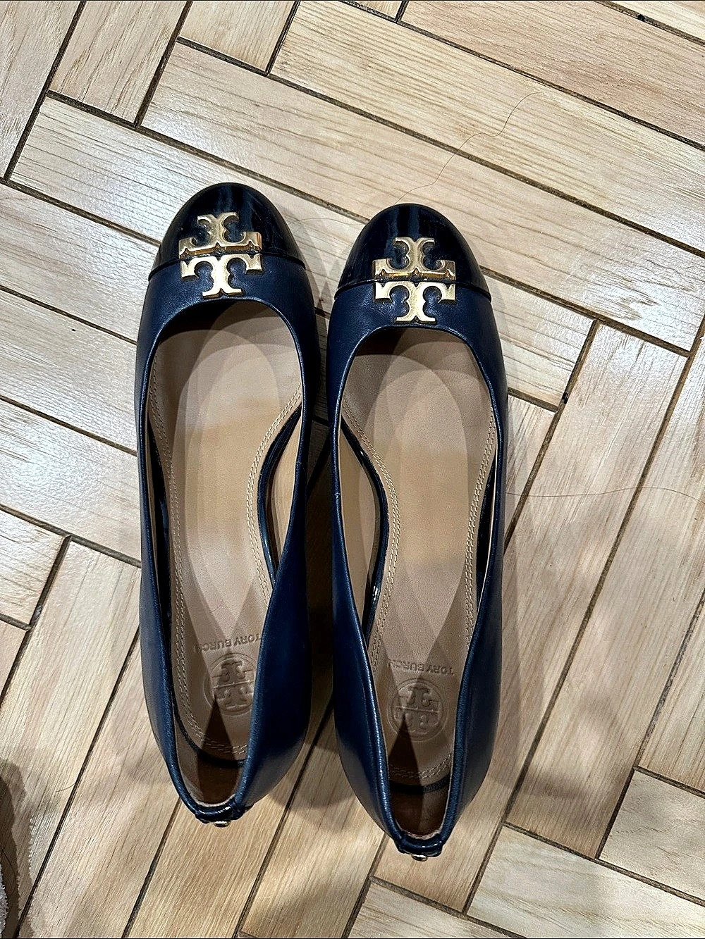 Tory Burch Chelsea 50mm Pump Block Heel in Blue
